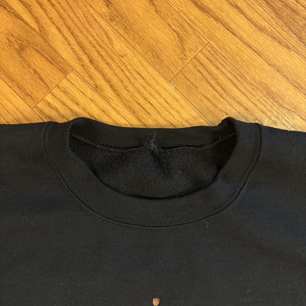 SpongeBob Poker Night Crewneck Sweatshirt Mens Black Graphic Y2K Pullover - Picture 3 of 7